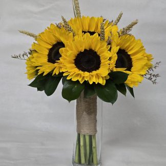 BOUQUET DE GIRASOLES CON COMPLEMENTOS